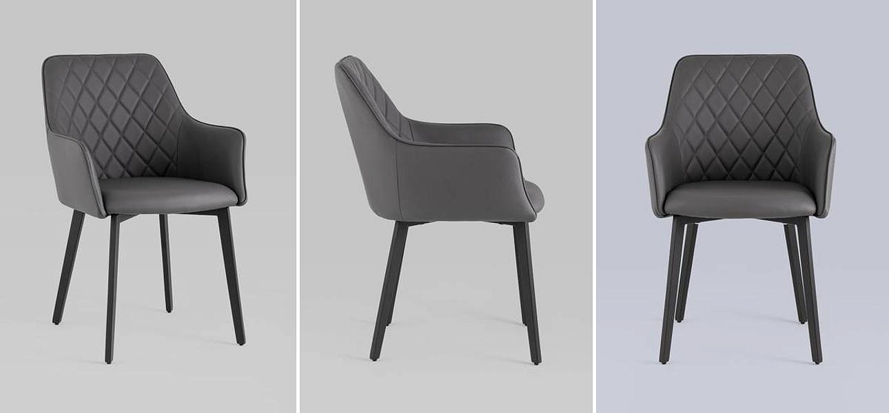 Стул Seoul Chair Серая Экокожа Стул Seoul Chair Серая Экокожа - Loft-Concept в Кирове