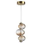Подвесной светильник с 3-мя рифлеными стеклянными шарами Marcelh Light варинант исполнения - 2 | Loft Concept в Кирове