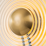 Бра с янтарным стеклянным диском и золотистыми акцентами Savio Glass Disc варинант исполнения - 7 | Loft Concept в Кирове