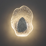 Бра с волнообразным стеклянным плафоном и вставкой из мрамора Liquid Stone варинант исполнения - 4 | Loft Concept в Кирове