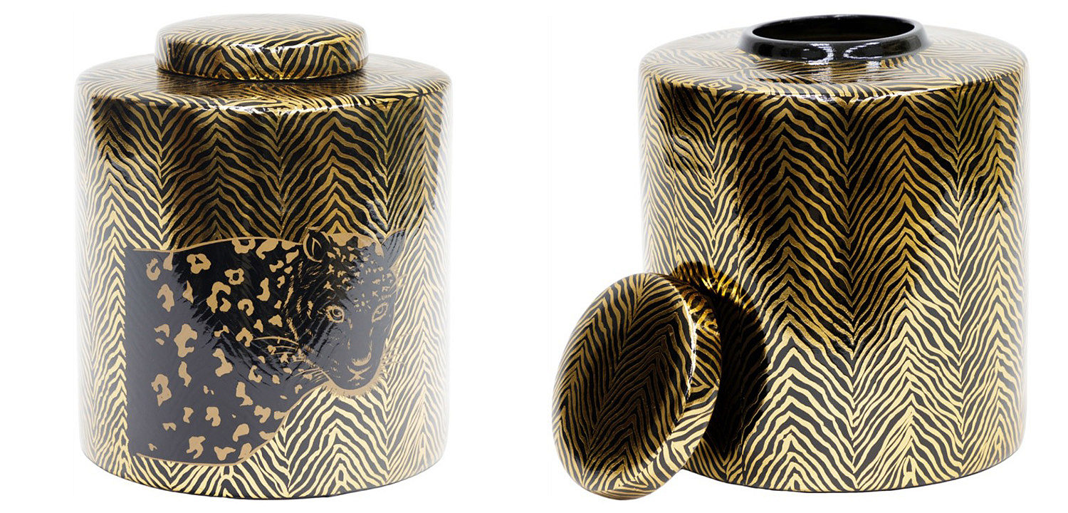 Ваза Leopard Vase black and gold 25 Ваза Leopard Vase black and gold 25 - Loft-Concept в Кирове