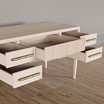 Большой Рабочий стол Primo с 5 выдвижными ящиками Светлый дуб варинант исполнения - 5 | Loft Concept в Кирове