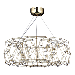 Люстра с тонкой металлической конструкцией цвета золото Quasar варинант исполнения - 1 | Loft Concept в Кирове