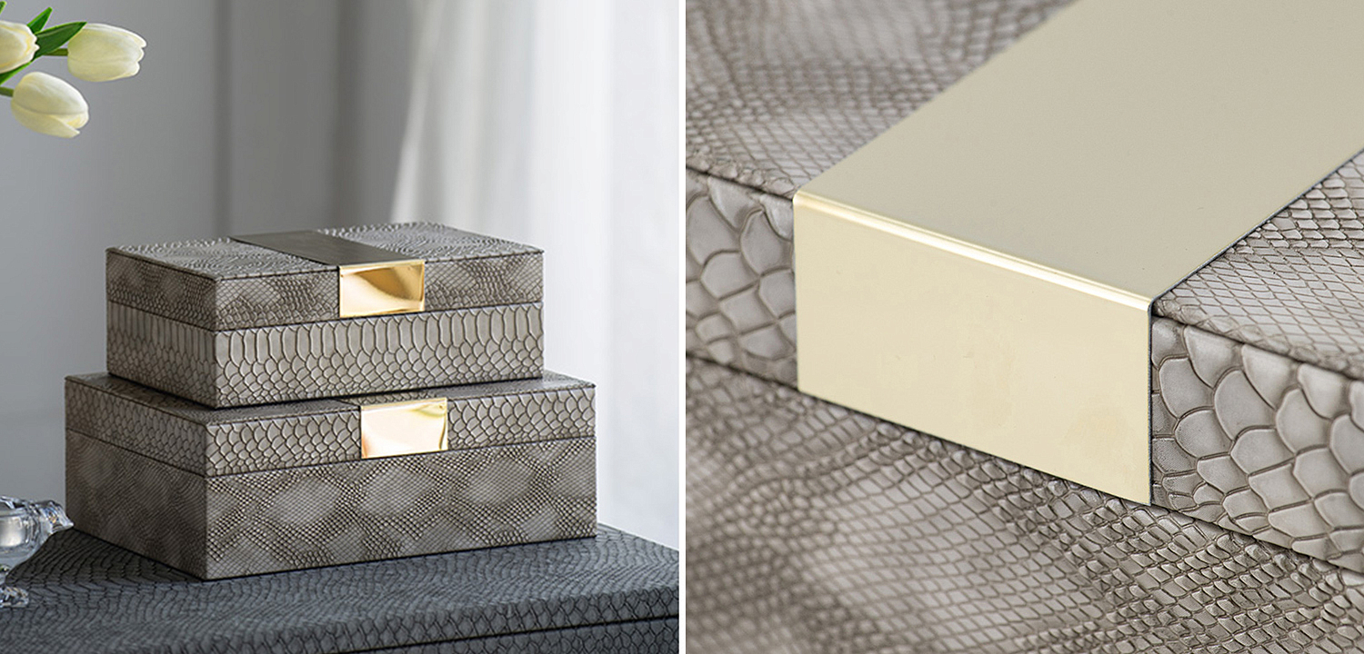Комплект шкатулок Imitation Snakeskin Boxes Комплект шкатулок Imitation Snakeskin Boxes - Loft-Concept в Кирове