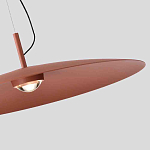 Подвесной светильник круглой формы с коричневым металлическим абажуром Halo Drift варинант исполнения - 2 | Loft Concept в Кирове