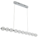 Подвесной линейный светодиодный светильник Crystal Globule Linear Hanging Lamp Chrome варинант исполнения - 2 | Loft Concept в Кирове