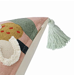 Подушка с цветочным принтом и кисточками Blooming Elegance Daisy варинант исполнения - 3 | Loft Concept в Кирове