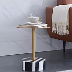 Дизайнерский журнальный стол с круглой столешницей на чёрно-белом основании Muruv варинант исполнения - 1 | Loft Concept в Кирове