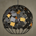 Люстра в форме сферы с декором из металлических квадратов Path to the Stars варинант исполнения - 3 | Loft Concept в Кирове