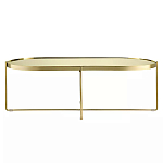 Кофейный столик овальный золотой Modern Mirror Gold Table варинант исполнения - 2 | Loft Concept в Кирове