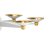 Люстра круглая с бело-золотыми плафонами Light Source варинант исполнения - 1 | Loft Concept в Кирове