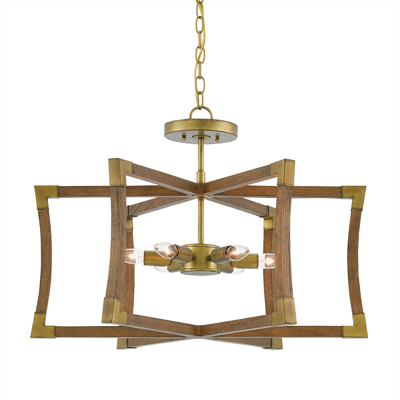 Подвесной светильник в форме фонаря коричневый Brown Eco Lantern Коричневый Латунь Подвесной светильник в форме фонаря коричневый Brown Eco Lantern Коричневый Латунь в Кирове | Loft Concept