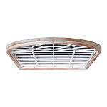 Зеркало-окно настенное в венецианском стиле с деревянной рамой бежевого цвета Venetian Smooth варинант исполнения - 3 | Loft Concept в Кирове