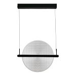 Светодиодный подвесной светильник круглой формы с металлическим черным каркасом Marble Glow варинант исполнения - 4 | Loft Concept в Кирове