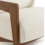 Кресло с обивкой из белого букле Armchair White Boucle варинант исполнения - 3 | Loft Concept в Кирове