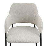 Стул мягкий с подлокотниками Chair Gray Upholstery Boucle варинант исполнения - 5 | Loft Concept в Кирове