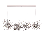 Люстра подвесная из четырех частей с металлическими круглыми элементами Terzani Argent варинант исполнения - 3 | Loft Concept в Кирове