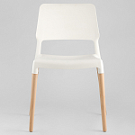 Пластиковый стул на ножках из массива бука Ferret White 4 шт варинант исполнения - 3 | Loft Concept в Кирове