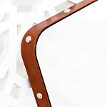 Зеркало прямоугольное в металлической раме с кожаной отделкой Loft in Reflection варинант исполнения - 4 | Loft Concept в Кирове