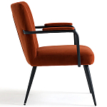 Кресло бархатное с подлокотниками на металлическом каркасе Oriel Retro Armchair варинант исполнения - 3 | Loft Concept в Кирове