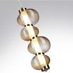 Подвесной светильник с 4-мя рифлеными стеклянными шарами Marcelh Light варинант исполнения - 9 | Loft Concept в Кирове