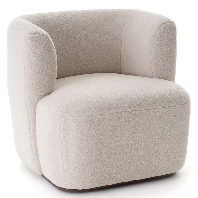 Кресло Ivy Boucle Collection Armchair Молочный в Кирове | Loft Concept 