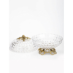 Конфетница из прозрачного рельефного стекла Eden Garden варинант исполнения - 4 | Loft Concept в Кирове