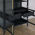 Витрина Primo со стеклянными фасадами и 2 ящиками Черный дуб варинант исполнения - 7 | Loft Concept в Кирове