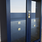 Дизайнерский шкаф витрина Elsa Dreams Blue с 4-мя ящиками варинант исполнения - 4 | Loft Concept в Кирове