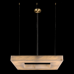 Люстра с квадратным каменным плафоном Calcite Square Light варинант исполнения - 1 | Loft Concept в Кирове