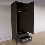 Узкий Шкаф Primo с 2 выдвижными ящиками Темный орех варинант исполнения - 7 | Loft Concept в Кирове