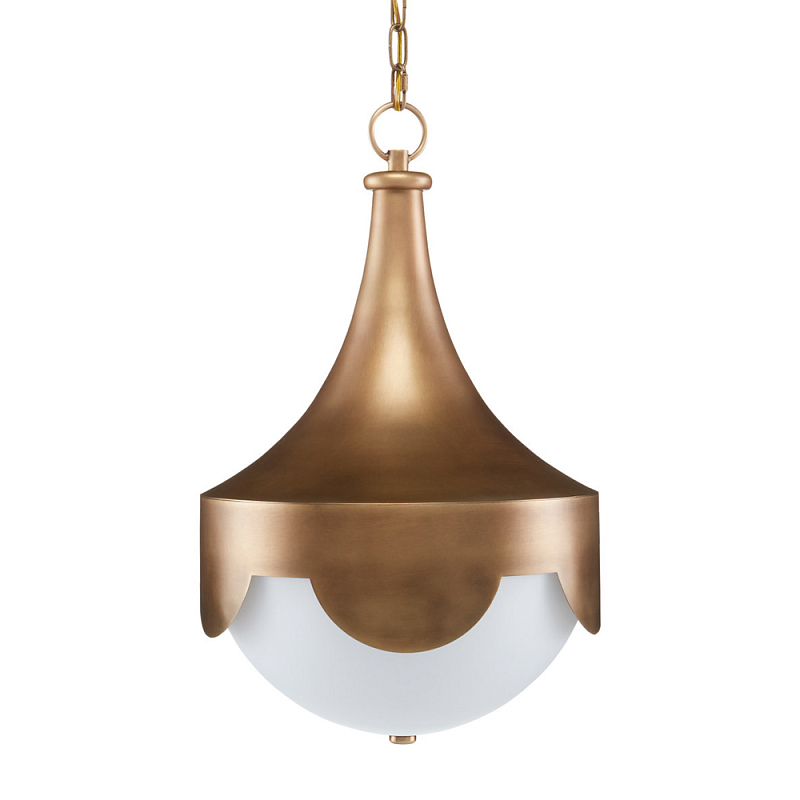 Подвесной светильник светодиодный с каркасом в форме купола Lantern under the Dome Золотой Белый Подвесной светильник светодиодный с каркасом в форме купола Lantern under the Dome Золотой Белый в Кирове | Loft Concept