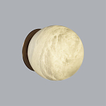 Настенно-потолочный светильник с плафоном в форме шара из алебастра Cryptocrystalline Stone варинант исполнения - 3 | Loft Concept в Кирове