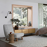 Приставной стол с отделкой из джута Juti D30 см варинант исполнения - 6 | Loft Concept в Кирове