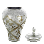 Ваза из стекла с крышкой и декоративными узорами Chinoiserie Ceramics варинант исполнения - 1 | Loft Concept в Кирове