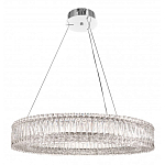 Люстра подвесная круглая из прозрачного хрусталя с корпусом из металла цвета хром Selfsufficient варинант исполнения - 5 | Loft Concept в Кирове