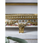 Чаша с цветочным орнаментом на бронзовых ножках Eden Garden варинант исполнения - 4 | Loft Concept в Кирове