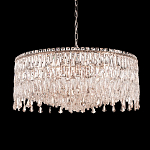 Люстра круглая с хрустальными подвесками на серебряном каркасе Roul Crystal Light варинант исполнения - 1 | Loft Concept в Кирове