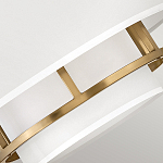 Потолочный светильник с двухслойным белым текстильным абажуром Hinkley варинант исполнения - 18 | Loft Concept в Кирове