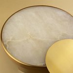 Бра в форме диска из бежевого алебастра Cryptocrystalline Stone варинант исполнения - 2 | Loft Concept в Кирове