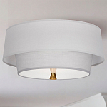 Потолочный светильник круглый серый с тканевым абажуром Ground Gray варинант исполнения - 2 | Loft Concept в Кирове