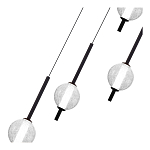 Люстра светодиодная каскадная с 4-мя сферическими стеклянными плафонами Splatter варинант исполнения - 4 | Loft Concept в Кирове