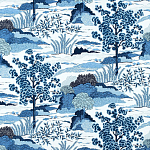 Ткань Blue landscape синий пейзах T3-89 варинант исполнения - 1 | Loft Concept в Кирове