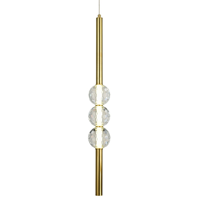 Подвесной светильник Celestin Spheres Brass Trio Hanging Lamp Прозрачный Латунь Подвесной светильник Celestin Spheres Brass Trio Hanging Lamp Прозрачный Латунь в Кирове | Loft Concept