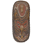 Деревянная расписная маска ручной работы Great Papuan Mask варинант исполнения - 1 | Loft Concept в Кирове