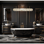 Люстра овальная с мозаичным хрустальным оформлением Sparks of Crystal варинант исполнения - 3 | Loft Concept в Кирове