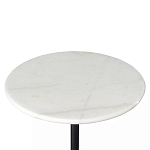 Кофейный столик с белой мраморной столешницей на черном основании Tall Coffee Black and White Table варинант исполнения - 4 | Loft Concept в Кирове