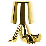 Настольная лампа фигурная золотого цвета с гладким абажуром Высота 17 см Sophia варинант исполнения - 2 | Loft Concept в Кирове