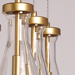 Люстра с 7-ю прозрачными плафонами из стекла в форме капли Lucid Rain  варинант исполнения - 9 | Loft Concept в Кирове