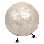 Настольная лампа из перламутра на металлическом каркасе Indonesian Egg варинант исполнения - 3 | Loft Concept в Кирове